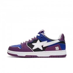 A Bathing Ape Sta Sk8 Low Purple Blue White Women Men Bape Shoes